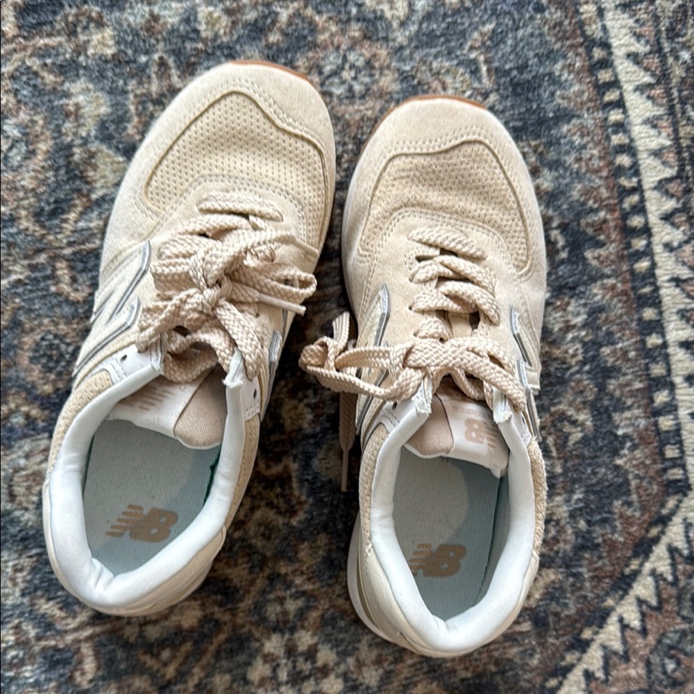 New Balance Cream Sneakers
